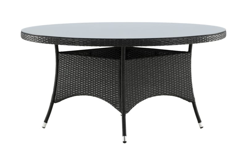 Volta Matbord Utomhus Rund Ø150 cm Svart - Venture Home - Utemöbler - Trädgårdsbord & Utebord - Matbord ute