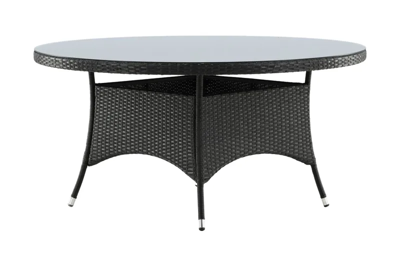 Volta Matbord Utomhus Rund Ø150 cm Svart - Venture Home - Utemöbler - Trädgårdsbord & Utebord - Matbord ute