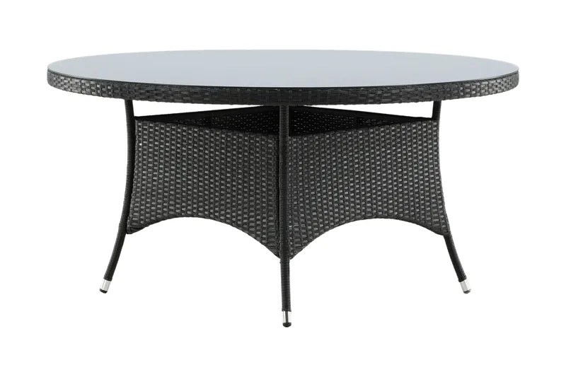 Volta Matbord Utomhus Rund Ø150 cm Svart - Venture Home - Utemöbler - Trädgårdsbord & Utebord - Matbord ute