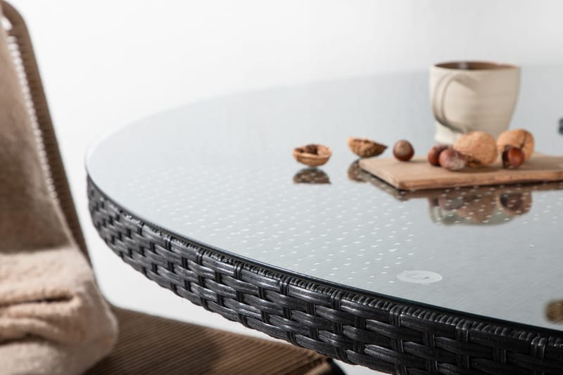Volta Matbord Utomhus Rund Ø150 cm Svart - Venture Home - Utemöbler - Trädgårdsbord & Utebord - Matbord ute