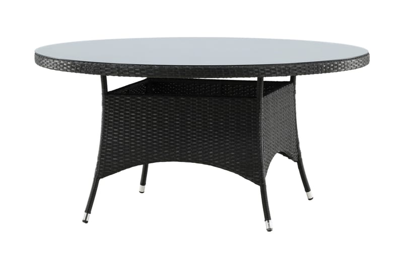 Volta Matbord Utomhus Rund Ø150 cm Svart - Venture Home - Utemöbler - Trädgårdsbord & Utebord - Matbord ute