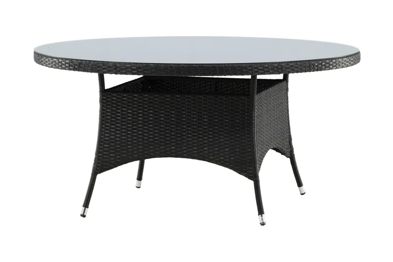 Volta Matbord Utomhus Rund Ø150 cm Svart - Venture Home - Utemöbler - Trädgårdsbord & Utebord - Matbord ute