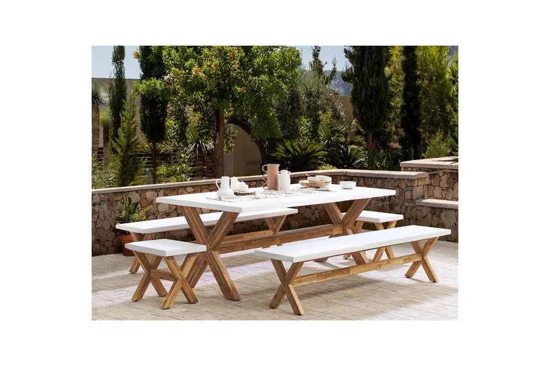 Matsalsset Olbia med bänkar 8-Sits - 8-Sits - Utemöbler - Utegrupp - Matgrupper utomhus