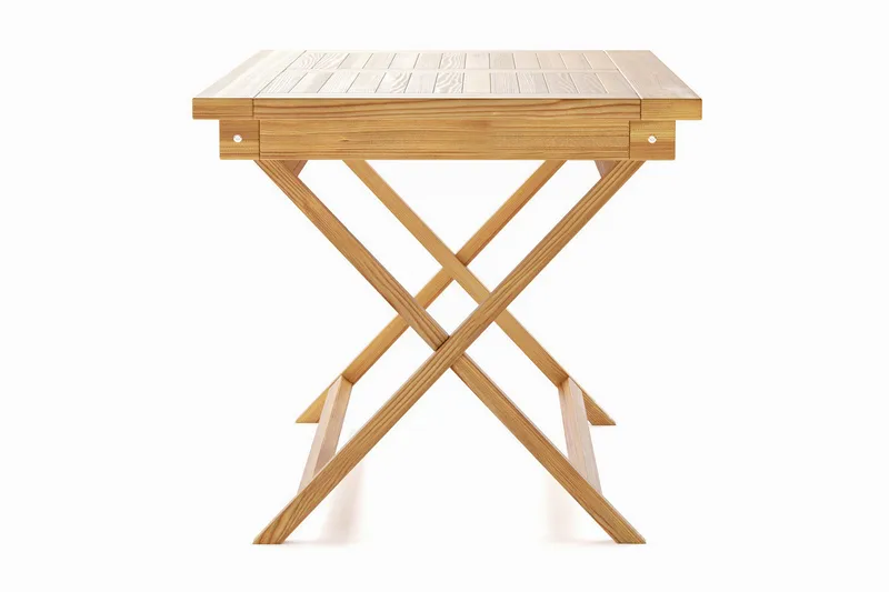 Menorca Litet Rektangulärt Matbord i trä Utomhus 80x120 cm - Trä/Natur - Utemöbler - Trädgårdsbord & Utebord - Matbord ute