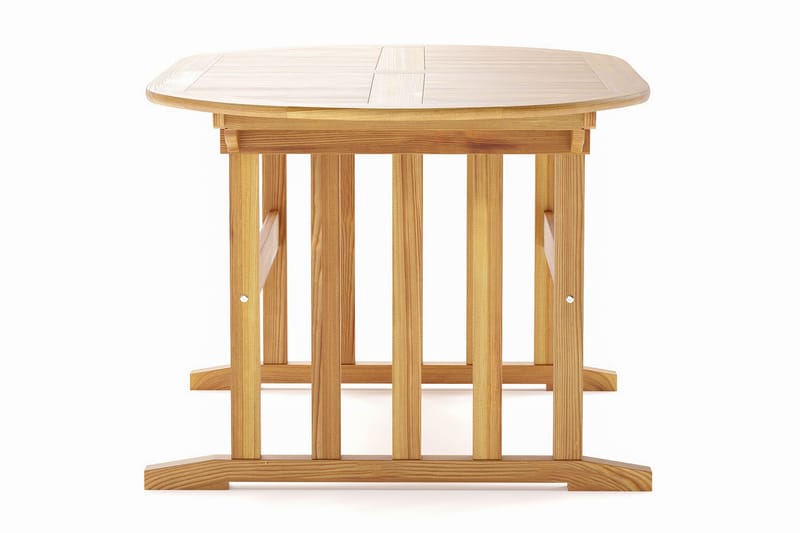 Menorca Ovalt Förlängningbart Matbord i trä Utomhus 90x150 cm - Teak / Natur - Utemöbler - Trädgårdsbord & Utebord - Matbord ute