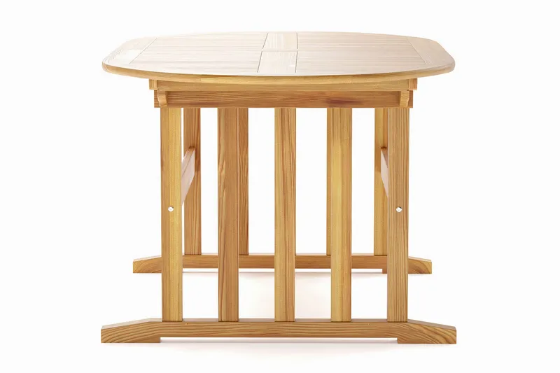 Menorca Ovalt Förlängningbart Matbord i trä Utomhus 90x150 cm - Teak / Natur - Utemöbler - Trädgårdsbord & Utebord - Matbord ute