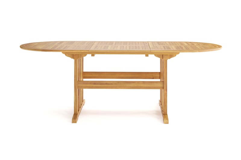 Menorca Ovalt Förlängningbart Matbord i trä Utomhus 90x150 cm - Trä/Natur - Utemöbler - Trädgårdsbord & Utebord - Matbord ute
