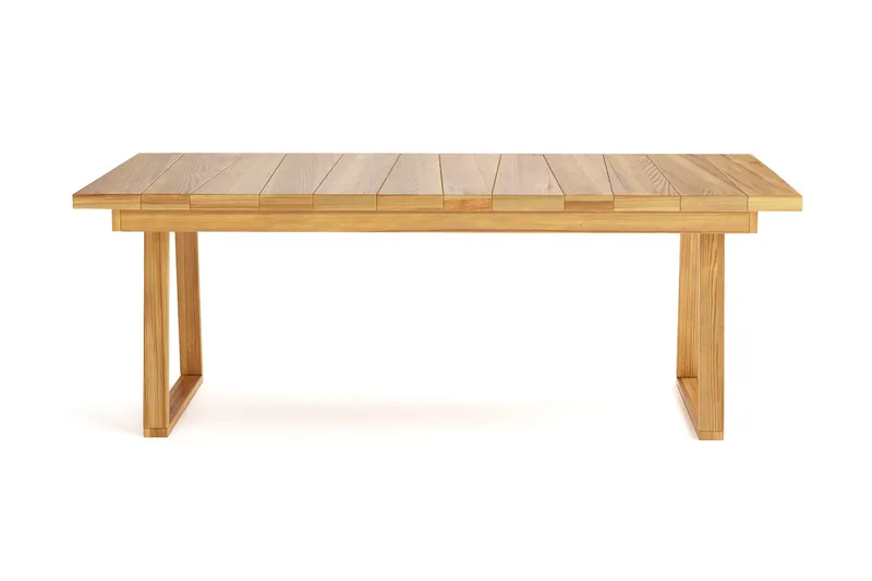 Menorca Stort Rektangulärt Matbord i trä Utomhus 100x180 cm - Teak / Natur - Utemöbler - Trädgårdsbord & Utebord - Matbord ute