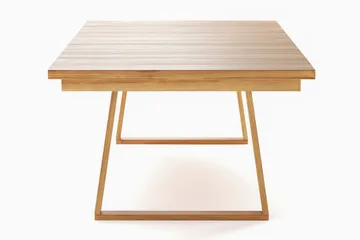 Menorca Stort Rektangulärt Matbord i trä Utomhus 100x180 cm - Teak / Natur - Utemöbler - Trädgårdsbord & Utebord - Matbord ute