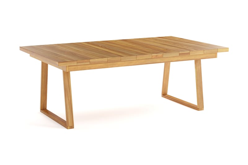 Menorca Stort Rektangulärt Matbord i trä Utomhus 100x180 cm - Trä/Natur - Utemöbler - Trädgårdsbord & Utebord - Matbord ute