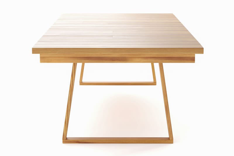 Menorca Stort Rektangulärt Matbord i trä Utomhus 100x240 cm - Trä/Natur - Utemöbler - Trädgårdsbord & Utebord - Matbord ute