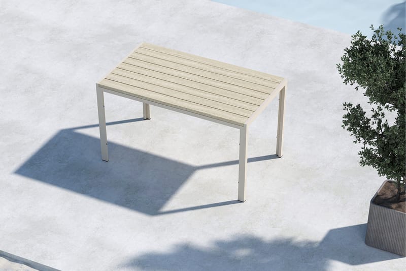 Mirko Matbord Utomhus 80x140 cm - Beige - Utemöbler - Trädgårdsbord & Utebord - Matbord ute
