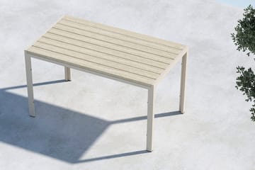 Mirko Matbord Utomhus 80x140 cm - Beige - Utemöbler - Trädgårdsbord & Utebord - Matbord ute