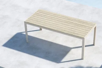 Mirko Matbord Utomhus 90x205 cm - Beige - Utemöbler - Trädgårdsbord & Utebord - Matbord ute