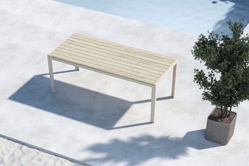 Mirko Matbord Utomhus 90x205 cm - Beige - Utemöbler - Trädgårdsbord & Utebord - Matbord ute