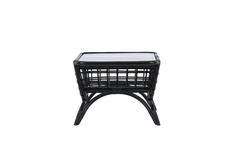 Moana Soffbord och Matbord Utomhus 95,5 cm Glas Rotting - Svart - Utemöbler - Trädgårdsbord & Utebord - Sidobord utomhus