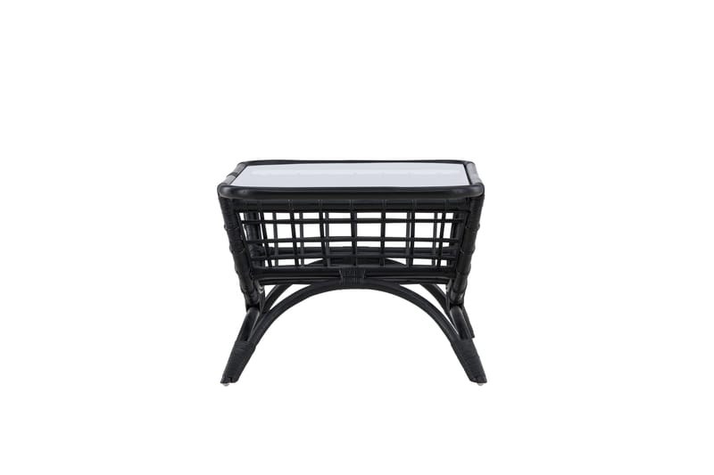 Moana Soffbord och Matbord Utomhus 95,5 cm Glas Rotting - Svart - Utemöbler - Trädgårdsbord & Utebord - Sidobord utomhus