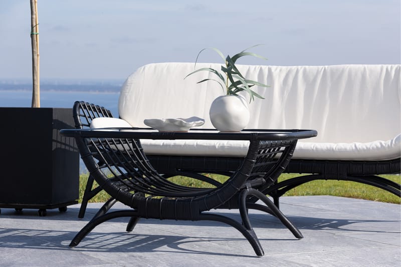 MOANA Soffbord 60x95,5 cm Svart - Soffbord utomhus & loungebord - Sidobord utomhus - Loungemöbler