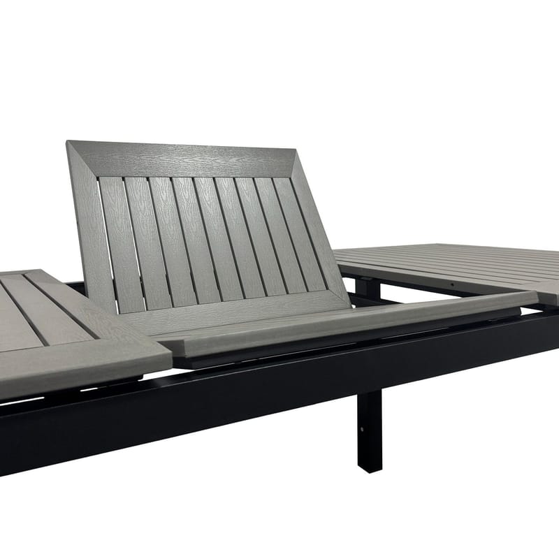 Monaco förlängningsbart bord utomhus 150-250x90 cm - Svart/Grå - Utemöbler - Trädgårdsbord & Utebord - Matbord ute