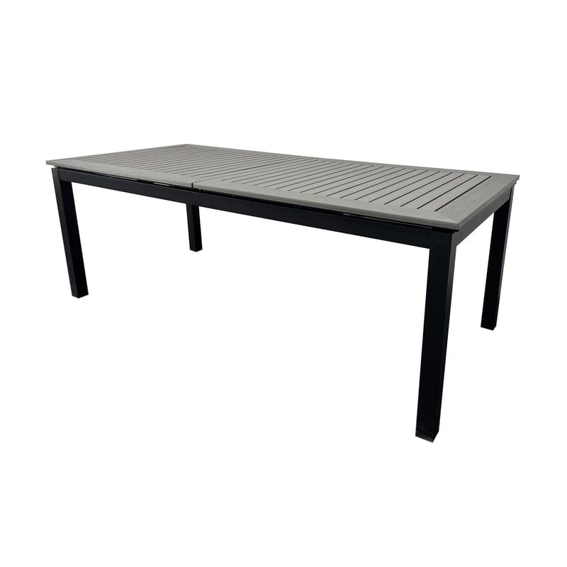 Monaco förlängningsbart bord utomhus 210/310x90 cm, Svart/Grå