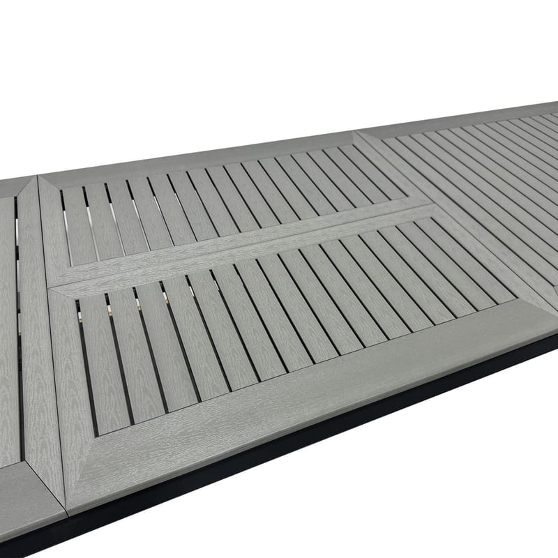 Monaco förlängningsbart bord utomhus 210/310x90 cm - Svart/Grå - Utemöbler - Trädgårdsbord & Utebord - Matbord ute