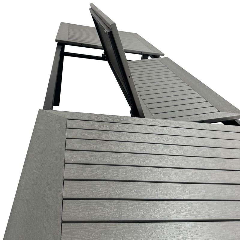 Monaco förlängningsbart bord utomhus 210/310x90 cm - Svart/Grå - Utemöbler - Trädgårdsbord & Utebord - Matbord ute