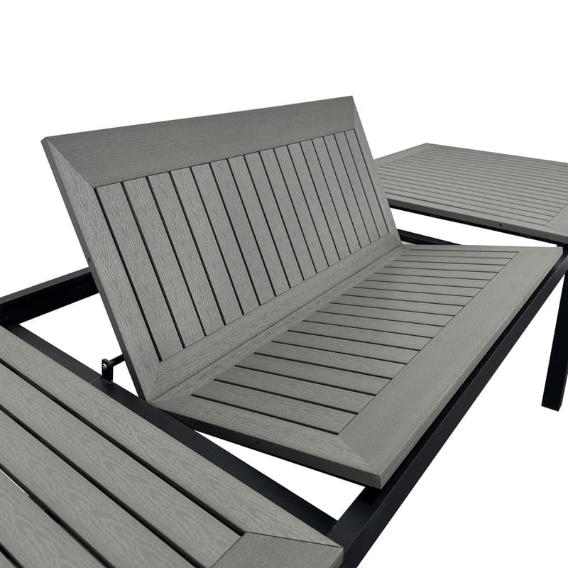 Monaco förlängningsbart bord utomhus 210/310x90 cm - Svart/Grå - Utemöbler - Trädgårdsbord & Utebord - Matbord ute