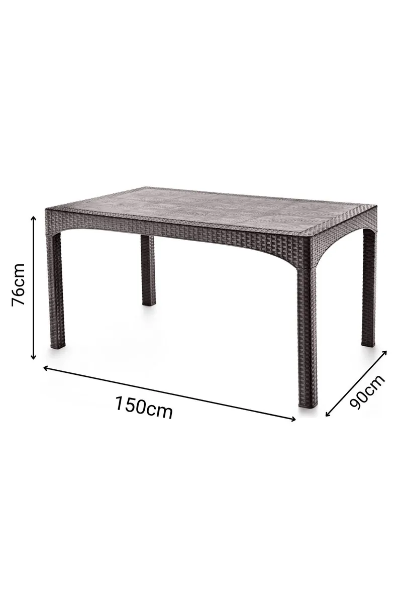 Omber Matbord utomhus 150 cm - Mörkbrun - Utemöbler - Trädgårdsbord & Utebord - Matbord ute