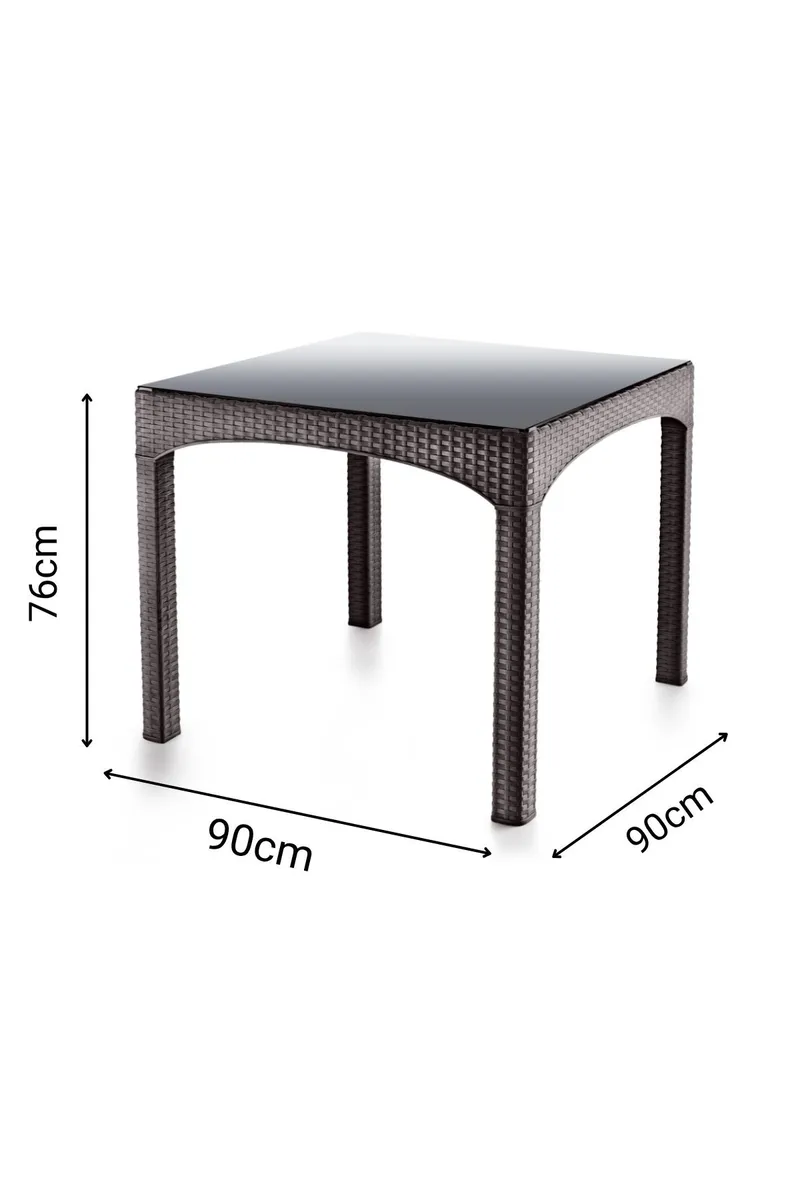 Omber Matbord utomhus 90 cm - Mörkbrun - Utemöbler - Trädgårdsbord & Utebord - Matbord ute