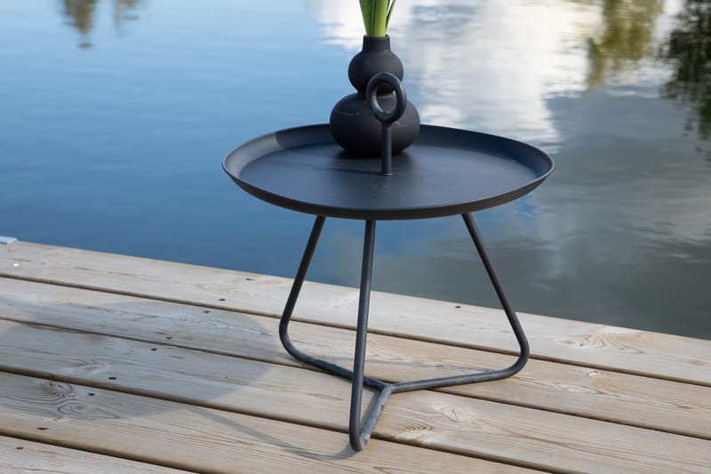 Pamplona Sidobord Utomhus 40 cm - Svart - Utemöbler - Trädgårdsbord & Utebord - Sidobord utomhus