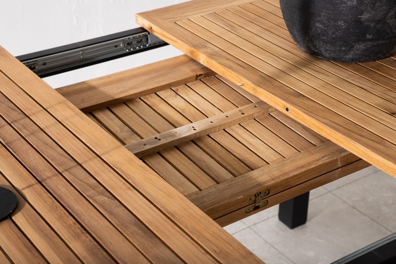 PANAMA Förlängningsbart Matbord 160-240 cm Brun/Svart - Venture Home - Matbord ute