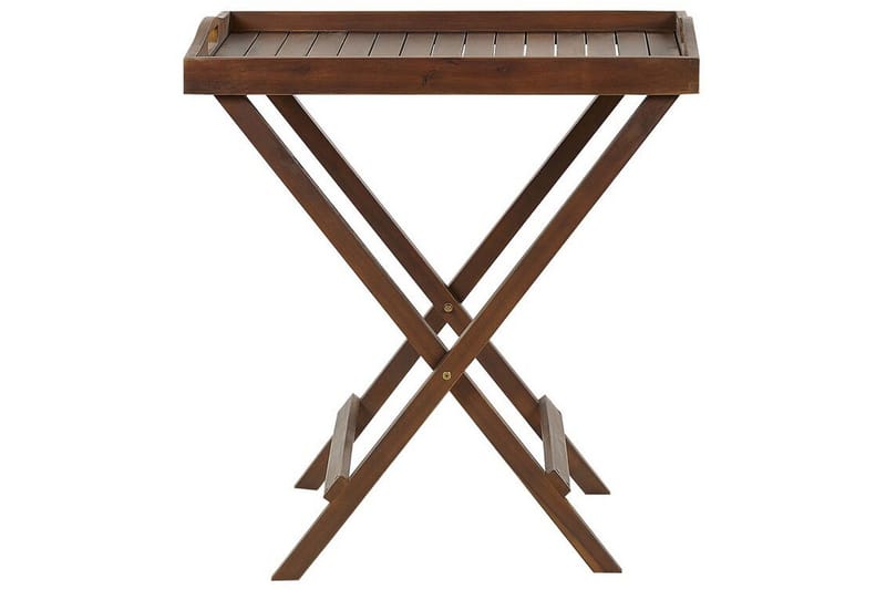 Paolo Hopfällbart Sidobord BrickUtebord och Avlastningsbord Utomhus 68 cm Trä - Mörkbrun - Utemöbler - Trädgårdsbord & Utebord - Sidobord utomhus