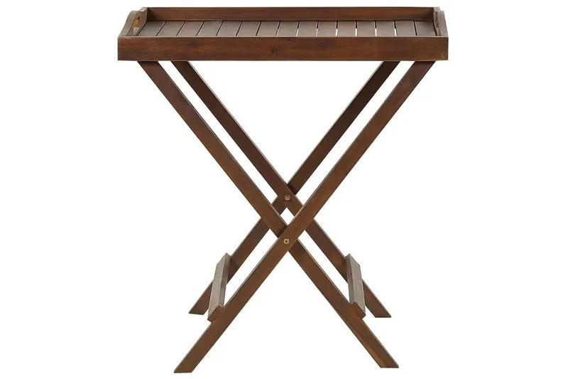 Paolo Hopfällbart Sidobord BrickUtebord och Avlastningsbord Utomhus 68 cm Trä - Mörkbrun - Utemöbler - Trädgårdsbord & Utebord - Sidobord utomhus