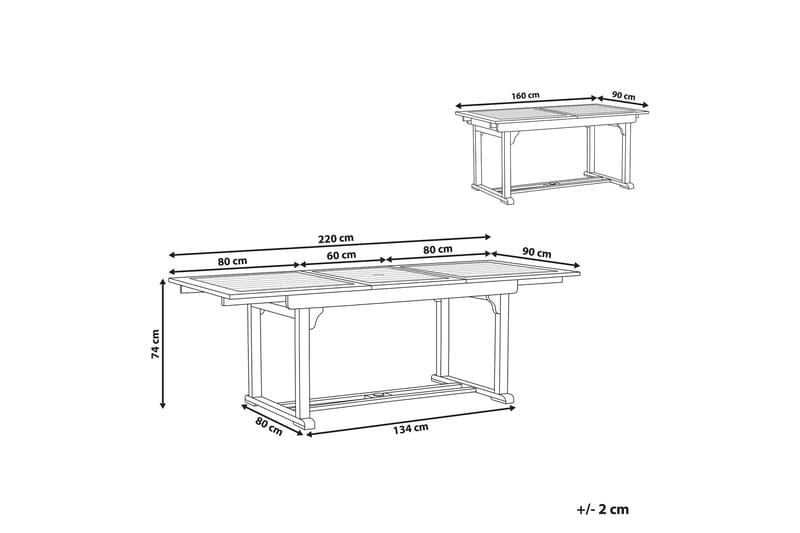 Paolo Matbord Utomhus 90x160 cm - Mörkbrun - Utemöbler - Trädgårdsbord & Utebord - Matbord ute