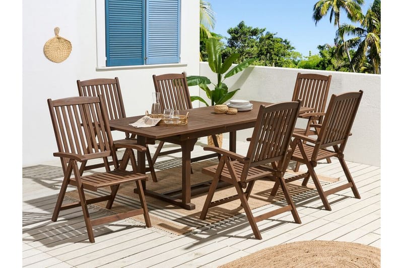 Paolo Matbord Utomhus 90x160 cm - Mörkbrun - Utemöbler - Trädgårdsbord & Utebord - Matbord ute