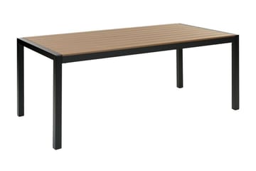 PERETA Matbord Utomhus 180x90 cm Ljusbrun/Svart