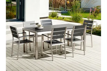 Pereta Matbord Utomhus 180x90 cm - Svart/Silver - Utemöbler - Trädgårdsbord & Utebord - Matbord ute