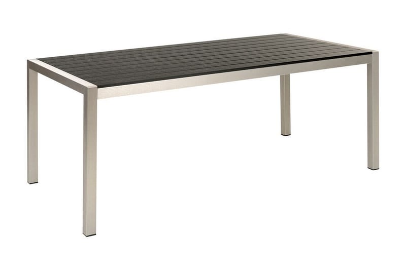 PERETA Matbord Utomhus 180x90 cm Svart/Silver - Utemöbler - Trädgårdsbord & Utebord - Matbord ute