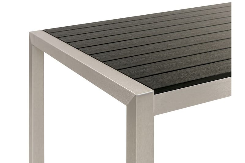 PERETA Matbord Utomhus 180x90 cm Svart/Silver - Utemöbler - Trädgårdsbord & Utebord - Matbord ute