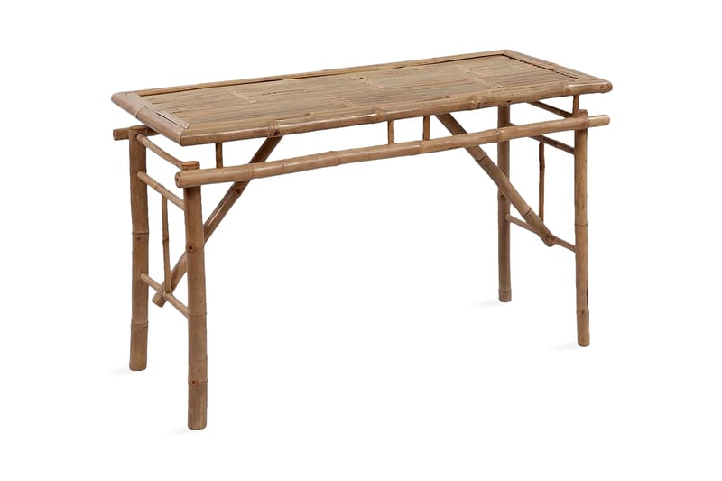 Ã–lbord med 2 bänkar 100 cm bambu - Brun - Utemöbler - Trädgårdsbord & Utebord - Picknickbord