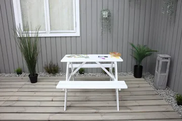 Nancie Mini Picknickbord - Vit - Utemöbler - Trädgårdsbord & Utebord - Picknickbord