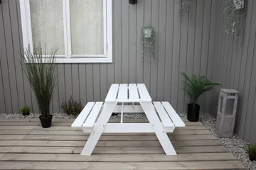 Nancie Mini Picknickbord - Vit - Utemöbler - Trädgårdsbord & Utebord - Picknickbord