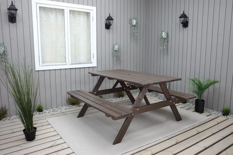Nancie Picknickbord 150 cm - Brun - Utemöbler - Trädgårdsbord & Utebord - Picknickbord