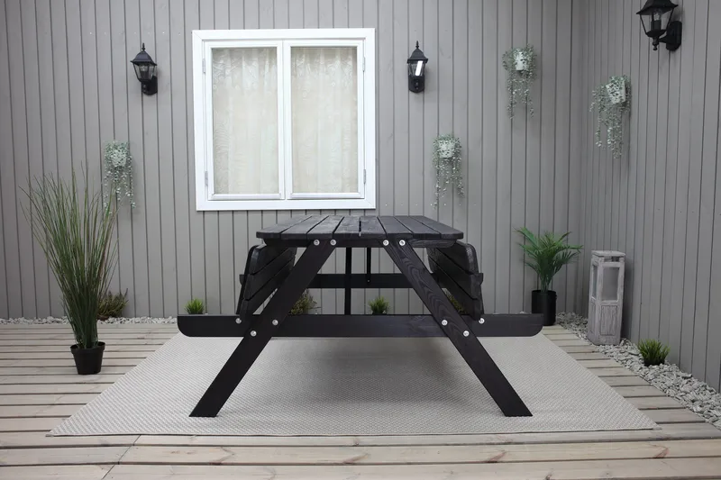 Nancie Picknickbord 158 cm - Kaffesvart - Utemöbler - Trädgårdsbord & Utebord - Picknickbord