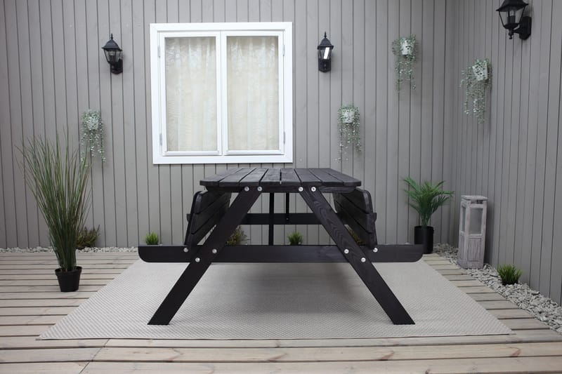 Nancie Picknickbord 158 cm - Kaffesvart - Utemöbler - Trädgårdsbord & Utebord - Picknickbord