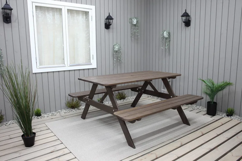 Nancie Picknickbord 150 cm - Brun - Utemöbler - Trädgårdsbord & Utebord - Picknickbord