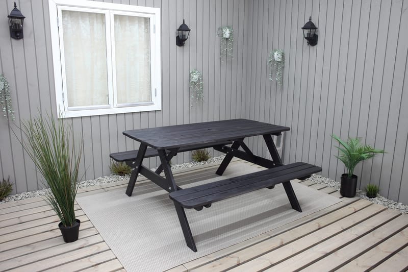 Nancie Picknickbord 158 cm - Kaffesvart - Utemöbler - Trädgårdsbord & Utebord - Picknickbord