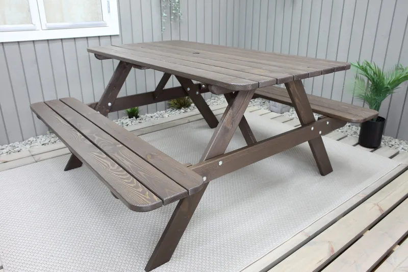 Nancie Picknickbord 150 cm - Brun - Utemöbler - Trädgårdsbord & Utebord - Picknickbord