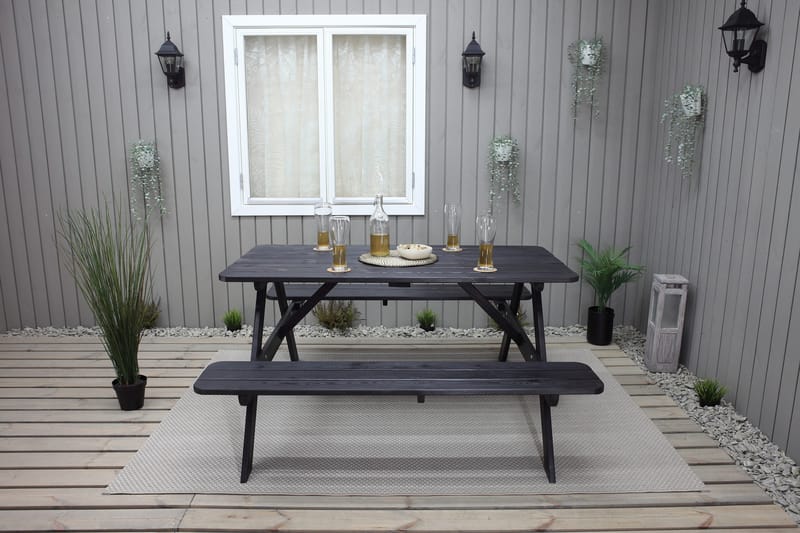 Nancie Picknickbord 158 cm - Kaffesvart - Utemöbler - Trädgårdsbord & Utebord - Picknickbord