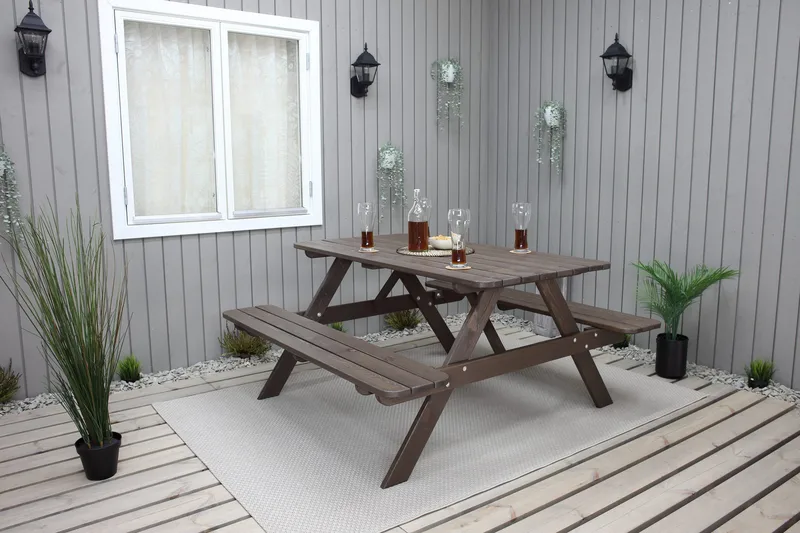 Nancie Picknickbord 150 cm - Brun - Utemöbler - Trädgårdsbord & Utebord - Picknickbord